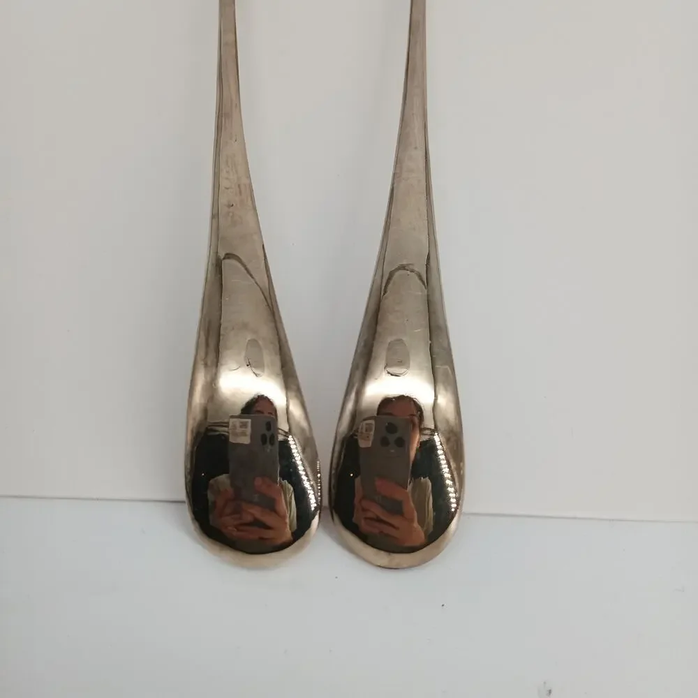 2X RARE Dansk Torun Silver Plate Salad Server Set Flatware